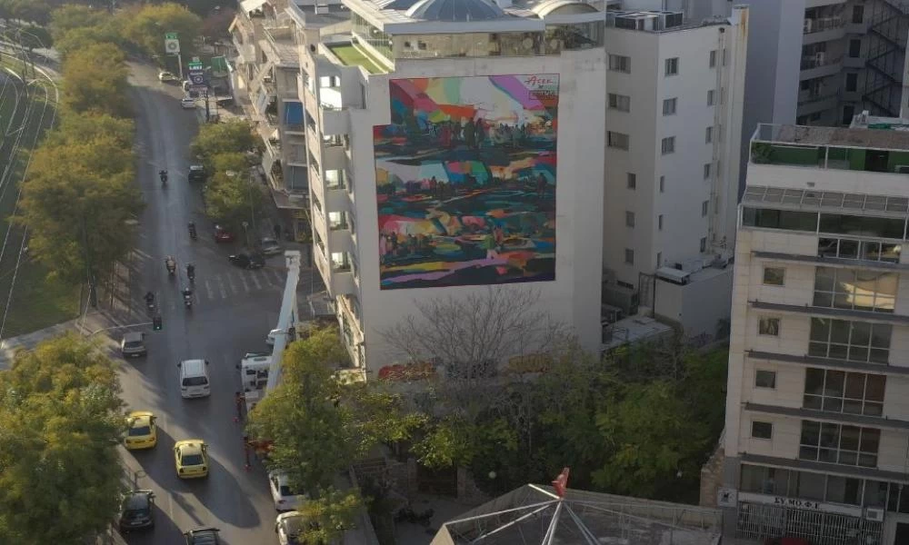 Το νέο εντυπωσιακό mural στην Καλλιρόης κάτω από την Ακρόπολη